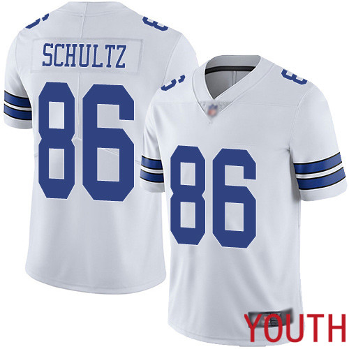 Youth Dallas Cowboys Limited White Dalton Schultz Road #86 Vapor Untouchable NFL Jersey->youth nfl jersey->Youth Jersey